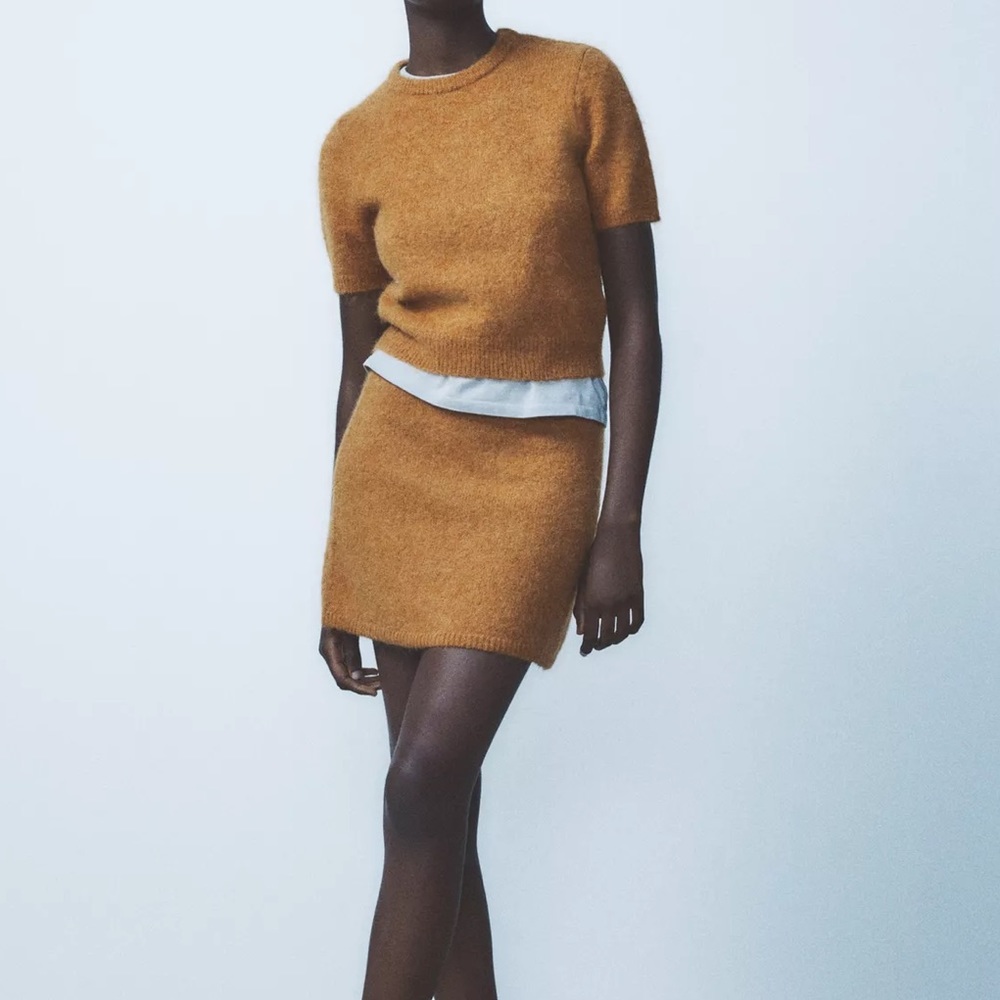 Zara alpaca and wool sweater top